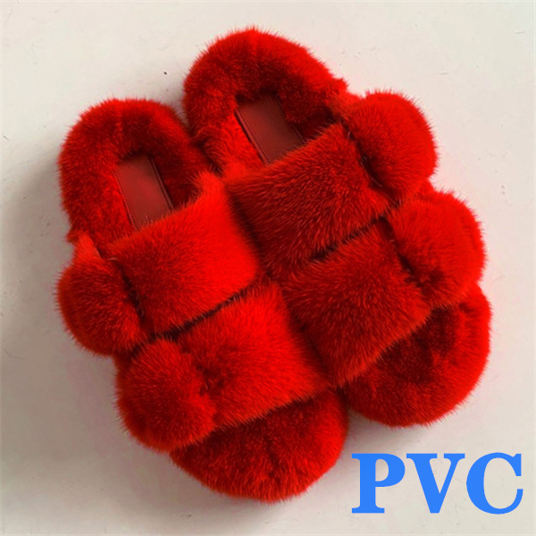 100% Genuine Mink Fur European Luxury Slippers Winter Indoor Slippers Women Slippers Women Slippers