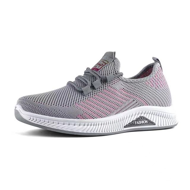 Sneakers Women Running Casual Fit Simple Design Mesh Material Round Toe Cap 3 Colors 7 Sizes To Choose