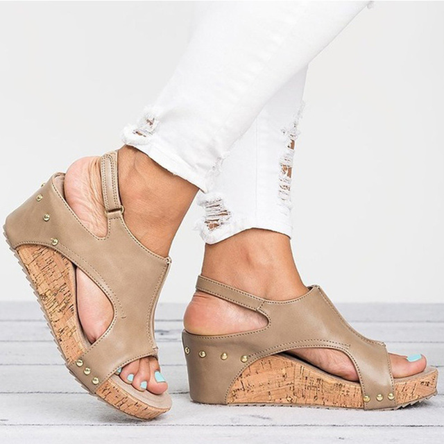 Women Sandals Platform Sandals Wedges Shoes Women Heels Gladiator Sandalias Mujer Summer Shoes Peep Toe Wedge Heels Sandals