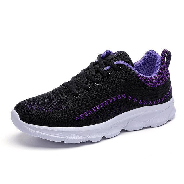 Ladies Mesh Breathable Comfortable Sneakers Soft Sole Running Shoes Outdoor Leisure Shoes Travel Shoes