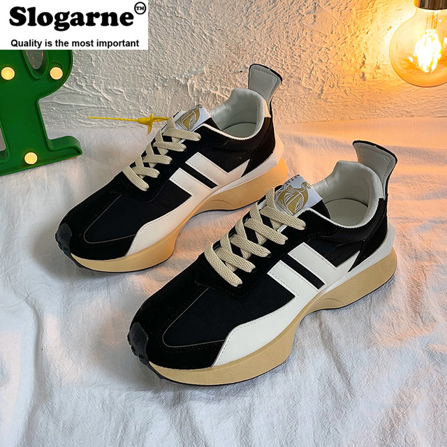 2022 New Women's Spring Leisure Sneakers Students Running Shoes Platform Girl Vulcanize Shoes Mixed Color Casual Sneakers