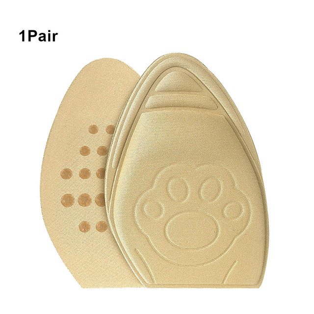 1 Pair Women Pain Relief Soft Shoes Insert Breathable Design Convex Forefoot Cushion Cushion Adjustable Support Non-slip Half Insoles