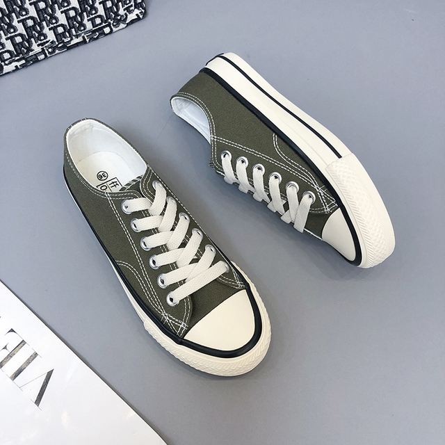 2022 new flat shoes sole canvas lace up sports casual shoes female students light fashion women's shoes small white shoes