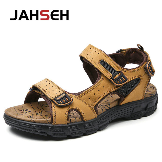 Classic Brand Mens Sandals Summer Genuine Leather Sandals Men Outdoor Lightweight Sandal Holiday Fashion Shoes For Men