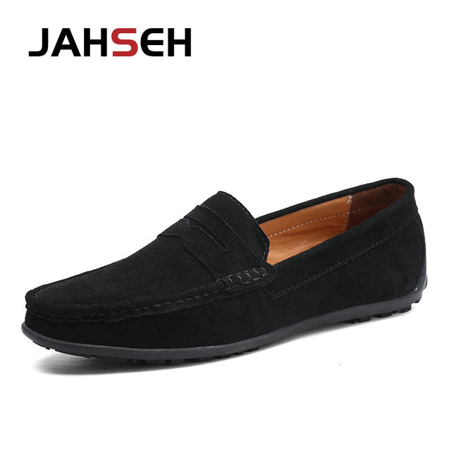 Brand Spring Summer Moccasins Men Shoes High Quality Genuine Leather Shoes Men Flats Lightweight Driving Shoes Size 38~47