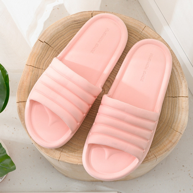 Women Summer Shoes Bathroom Slippers Lovers Sandals Indoor Fashion Home Slippers Non-slip Floor Casual Toilet Slippers Dropship