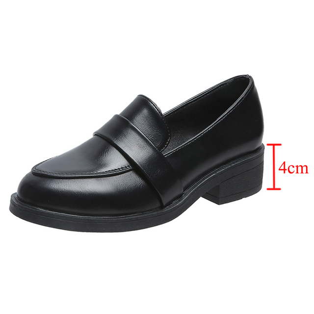 Rimocy Patent Leather Loafers Women 2022 Spring Slip On Thick Heel Casual Shoes Classic Black Soft Bottom Office Lady Shoes