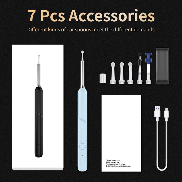 Wireless Smart Optical Ear Wax Removal Tool Otoscope NP20 with 1080P Ear Endoscope Camera Kit for iPhone iPad Android