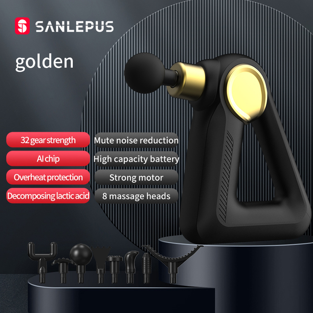 SANLEPUS 32 Levels Massage Gun LCD Display Electric Massager Deep Tissue Muscle Neck Body Back Relax Fitness Pain Relief