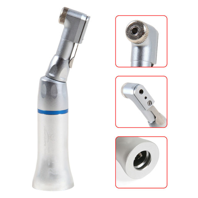 NSK Style Dental Slow Low Speed ​​External Single Water Spray Contra Angle Straight Air Motor Handpiece 4 Holes