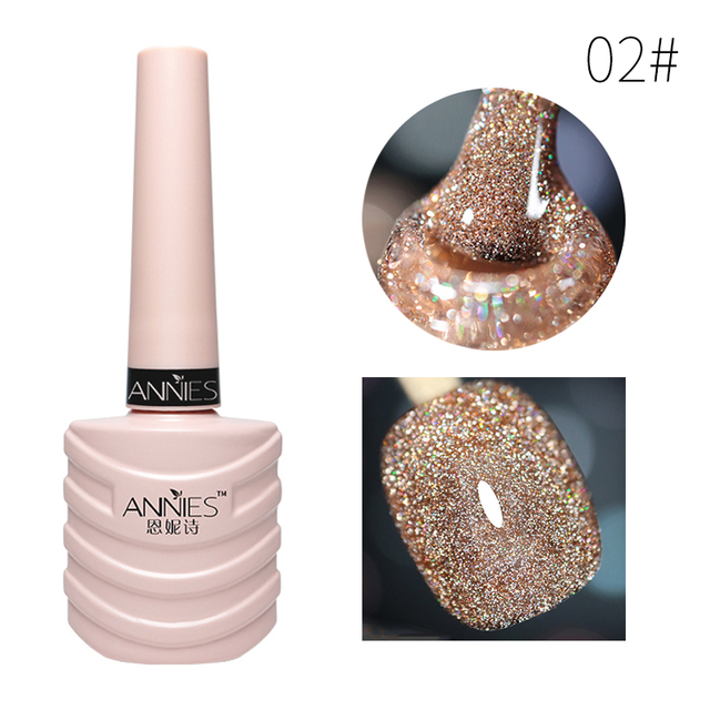 Glitter Cat Eye Nail Gel Reflective Glitter Permanent No Fade No Required Nail Magnet Soaked UV Nail Gel