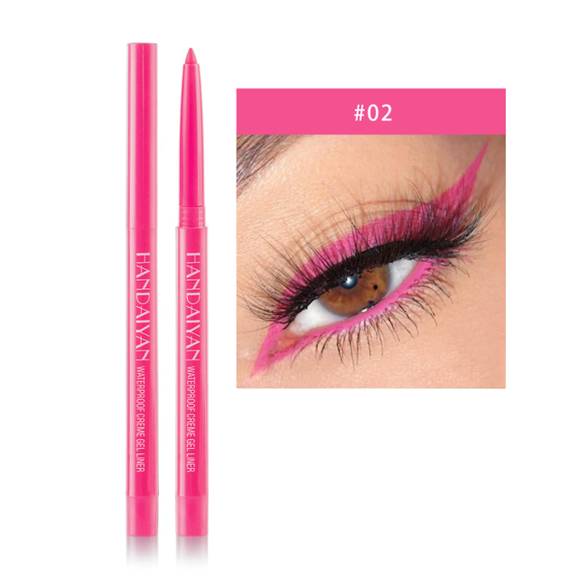 Diamond Glitter Eyeshadow Eye Liner Gel Pencil Makeup Liner Long Lasting Matte Pink Silkworm Champagne Gold Eyeliner Pen