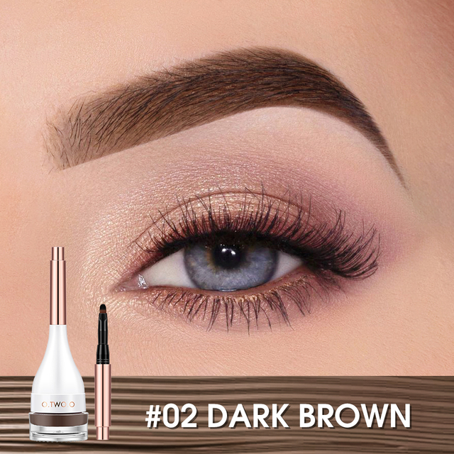 O.TW O.O Eyebrow Pomade Eyebrow Mascara Natural Waterproof Long Lasting Creamy Texture 4 Colors Tinted Sculpted Eyebrow Gel With Brush