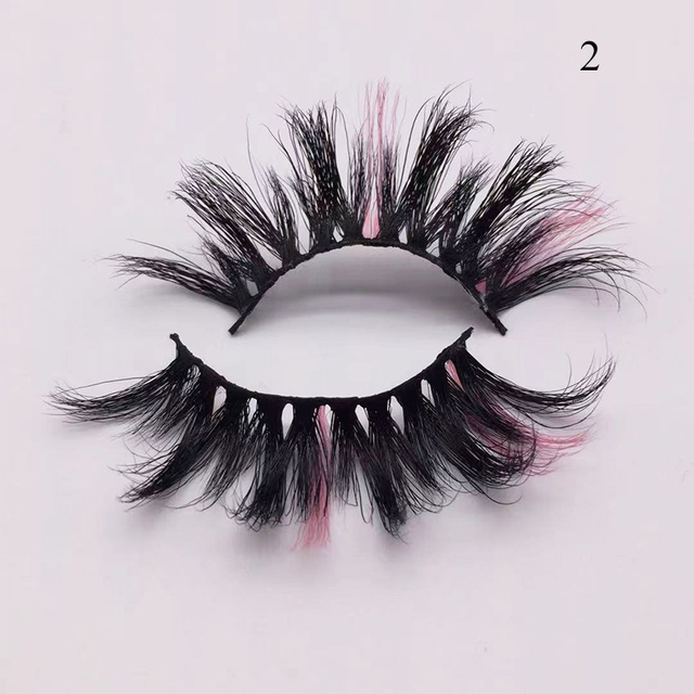 Colorful Mink Eyelash 18-25mm Color Lashes Natural Fluffy False Lashes Bulk Colored Fake Eyelashes for Cosplay Dramatic Makeup