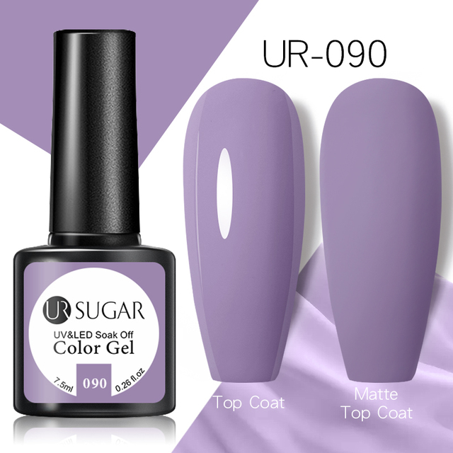 UR SUGAR 7.5ml Spring Cream Colorful Gel Nail Polish Purple Pink Solid Nail Art Semi Permanent Soak Off Gel All For Manicure