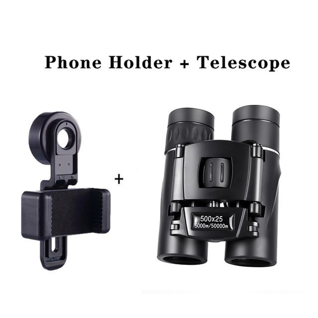 500X25 50000m Portable Zoom HD Professional Powerful Binoculars Long Range Monocular Telescope Low Night Vision Hunting Tourism