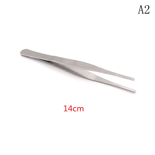 1pc Tweezers 12.5cm/14cm/16cm/18cm/20cm/25cm/30cm Stainless Steel Medical Dental Precision Long Straight Forceps Forceps