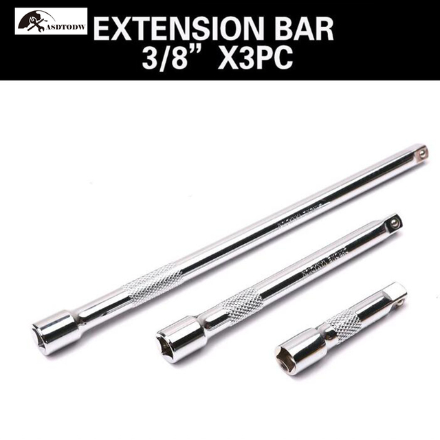 3-Piece/9-Piece Extension Bar Set 1/4", 3/8" and 1/2" Tip Wrench Accessories