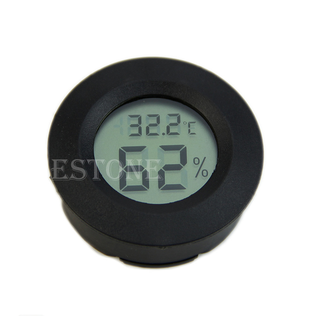 Digital Cigar Humidor Hygrometer New Round Face Thermometer