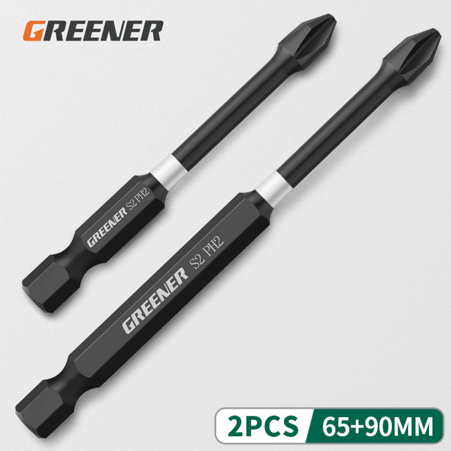 Green Impact Strong Magnetic Impulse Head Cross High Hardness Hand Drill Bit Screw Electric Screwdriver Set 50 65 70 90 150mm