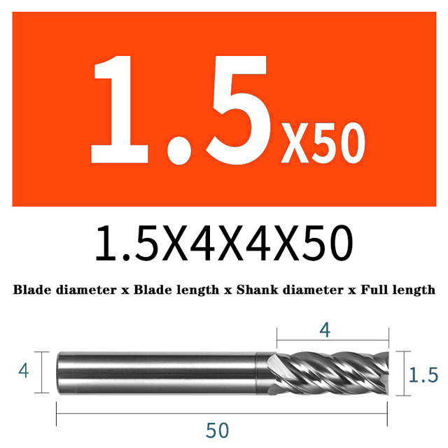 HRC68 Solid Carbide End Mills 4 Flute Tungsten Steel Milling Cutter Face Tools Milling Cutter For Titanium Stainless Steel Alloy