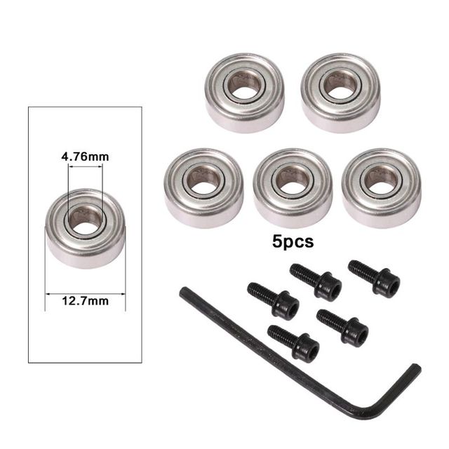 Durable steel bearing accessory kit, suitable for milling cutter heads and stem, 9 styles