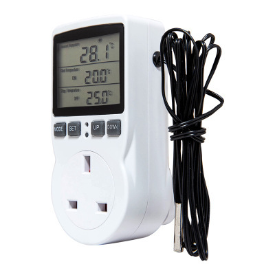 Multifunctional digital thermostat, European plug, temperature controller, outlet with timer switch