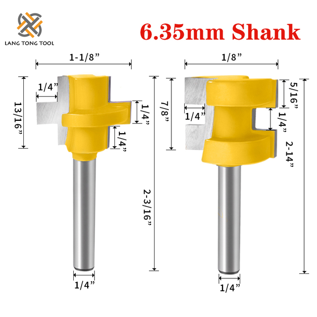 Milling Cutter for Wood Router Bits for Wood T-slot Square Teeth Tenon Wood Mills Milling Cutter Carving Knife Woodworking Tool