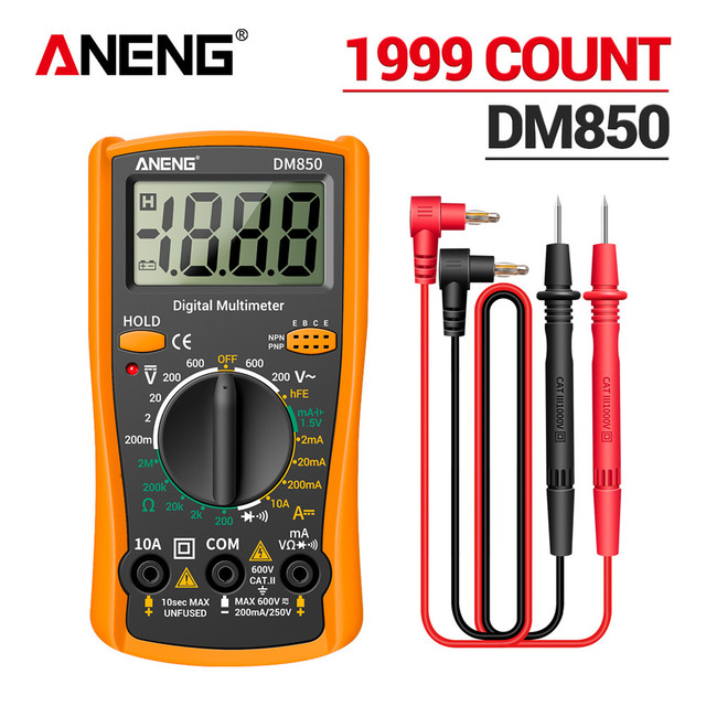 ANENG DM850 Digital Multimeter 1999 Multimeter Professional Automatic AC/DC Electricity Ammeter Meter Current Detector Tool