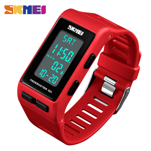 SKMEI Pedometer 3D Men Women Sport Watch Digital Calorie Wristwatches for Men Ladies Fashion Waterproof Bracelet reloj 1363