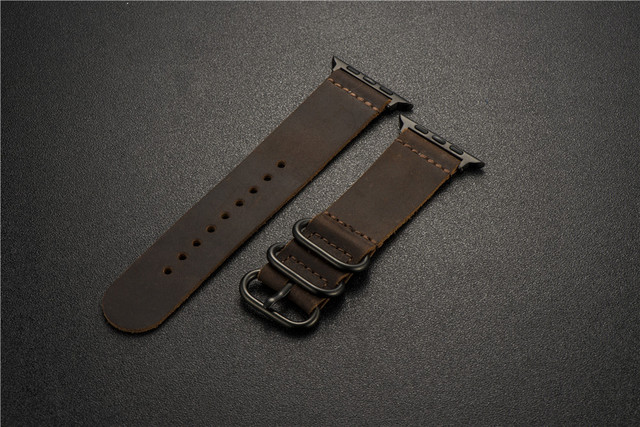 Fashion Vintage Leather Buckle Band for Apple Watch Series 7 6 5 4 3 2SE 38 40 41mm 42 44mm Watch Band for iWatch Strap Buckle