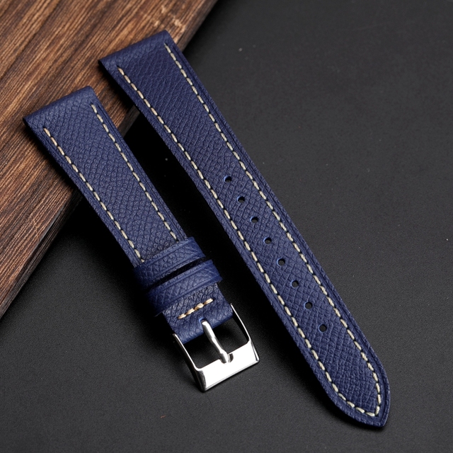 Calfskin Watch Band, Handmade, Palm Pattern, Epsom, Top Layer, 18 120 22mm, Suitable for Antique Watches