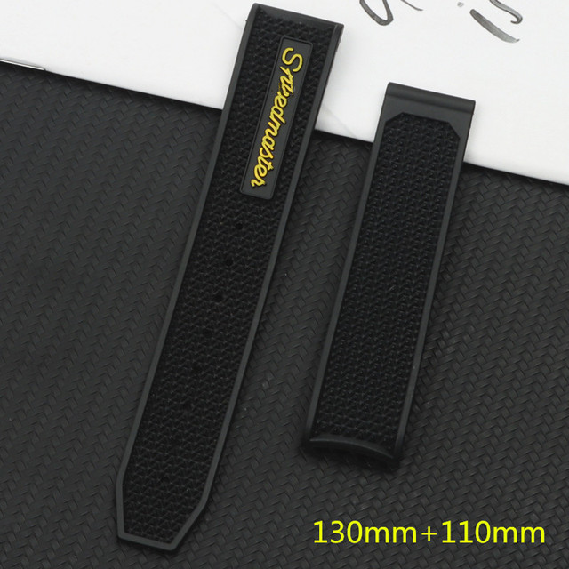 Brand quality 21mm 22mm silicone watches rubber soft band watches repalcement for Omega strap Speedmaster 326 series wrist strap