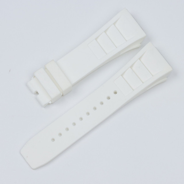 Top quality softImported nature silicone rubber 20mm watchband for Richard Mille watch strap band butterfly buckle free tools