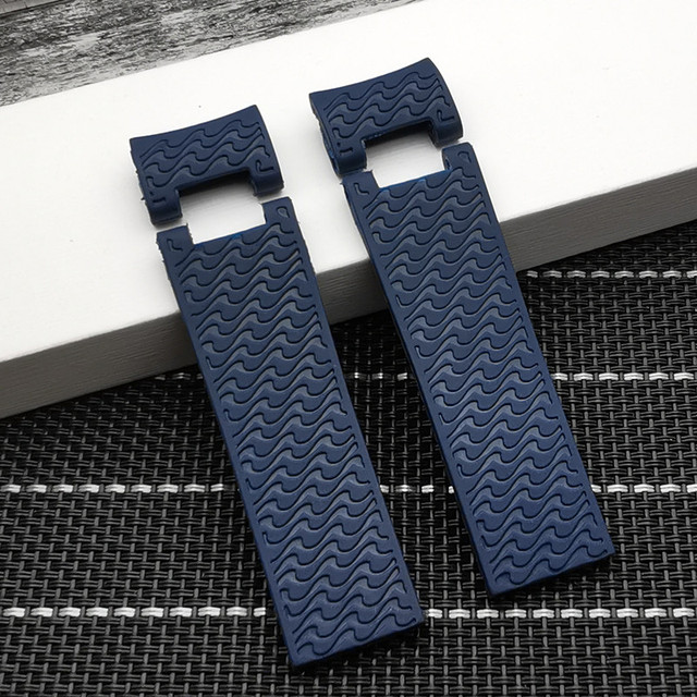 Top Quality 22x20mm Diver & Marine Waterproof Silicone Rubber Watchband Wrist Watch Band Belt for Ulysse Nardin Belt Tools