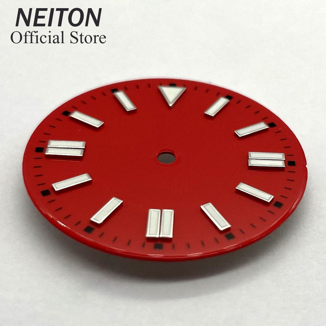 Niton 28.5mm/31mm Black Blue Green Red Yellow Luminous Dial Watch Fit NH35 NH36 ETA2824 2836 Miyota 8215 DG2813 3804 Movement