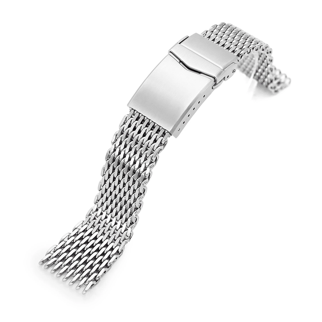 Luxury Milanese Loop Mesh Strap Stainless Steel Watch Band Solid Double Watch Buckle Watchband Men Watches Accessories 18/22mm