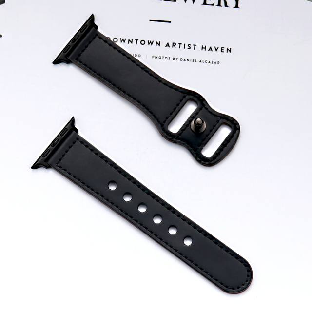 Genuine Leather Korea Strap for Apple Watch Band 45/41mm 44 40 42 38 Pulseira Apple Watch 7 6 5 4 3 2 1 SE Bracelet for iWatch