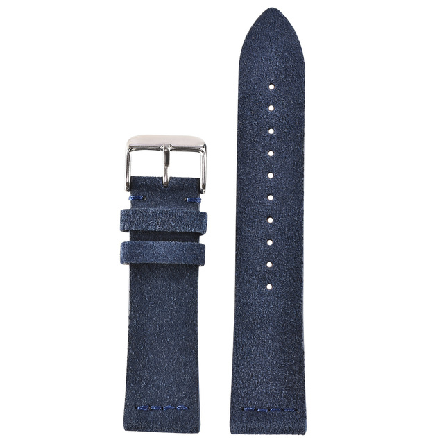 BEAFIRY Watch Band 18mm 20mm 22mm Suede Leather Calfskin Strap Watchband For Huawei Fossil Men Women Brown Black Gray White Blue