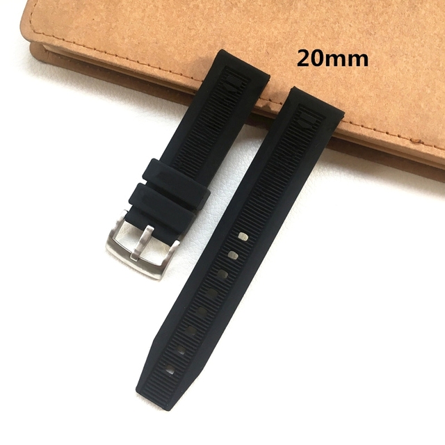 Luxury men's watch strap, silicone rubber, 20mm, 22mm, tag carry strap, Heuer drive timer