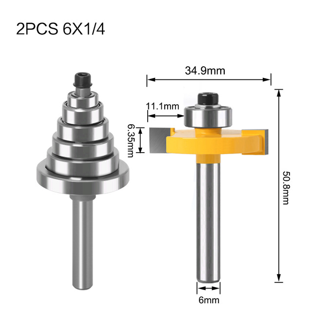 1 مجموعة ، شحن مجاني نك النجارة راوتر بت ، الانتهازي قاطعة المطحنة ، 2 حواف مستقيم بت مع محامل قابل للتعديل