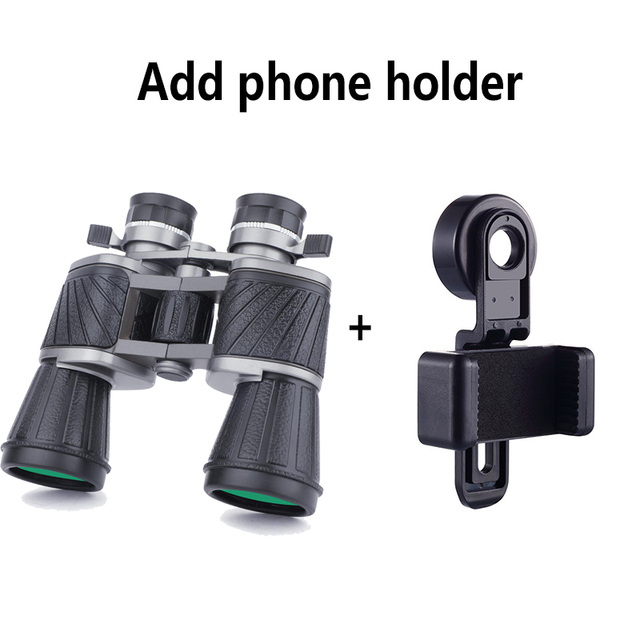 HD 10X50 Powerful Binoculars Long Range Telescope Zoom Metal BAK4 High Magnification Professional Monocular for Hunting Tourism