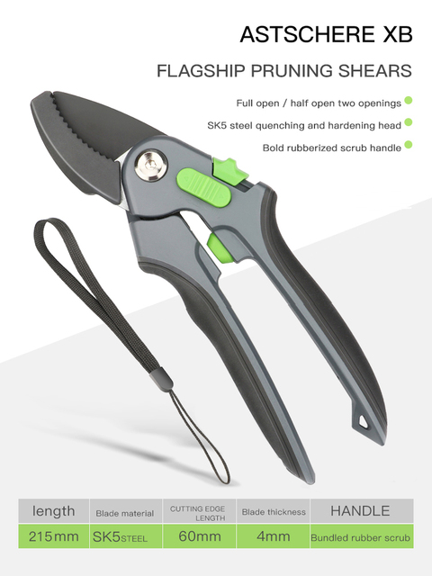 AIRAJ pruner, garden edge pruning shears, bypassed pruning shears, garden shears, plant shears, garden cutter