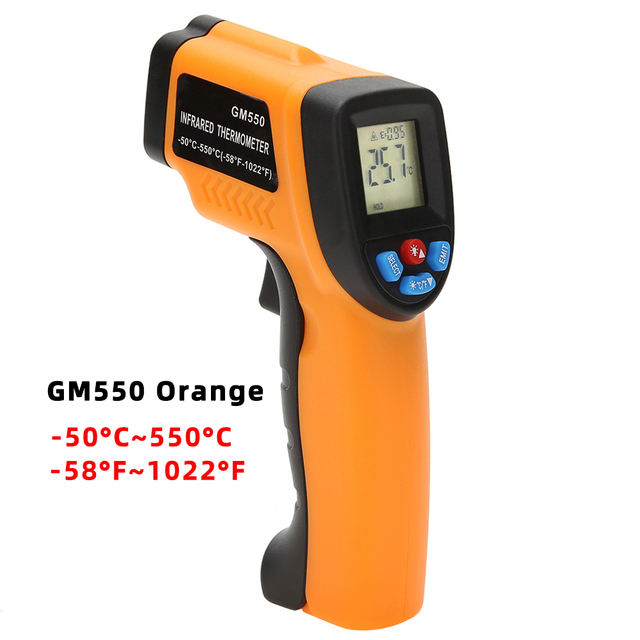 -50~1600C Single/Double Laser Thermometer Industrial Digital Infrared Thermometer Non Contact Thermometer Gun Thermometer