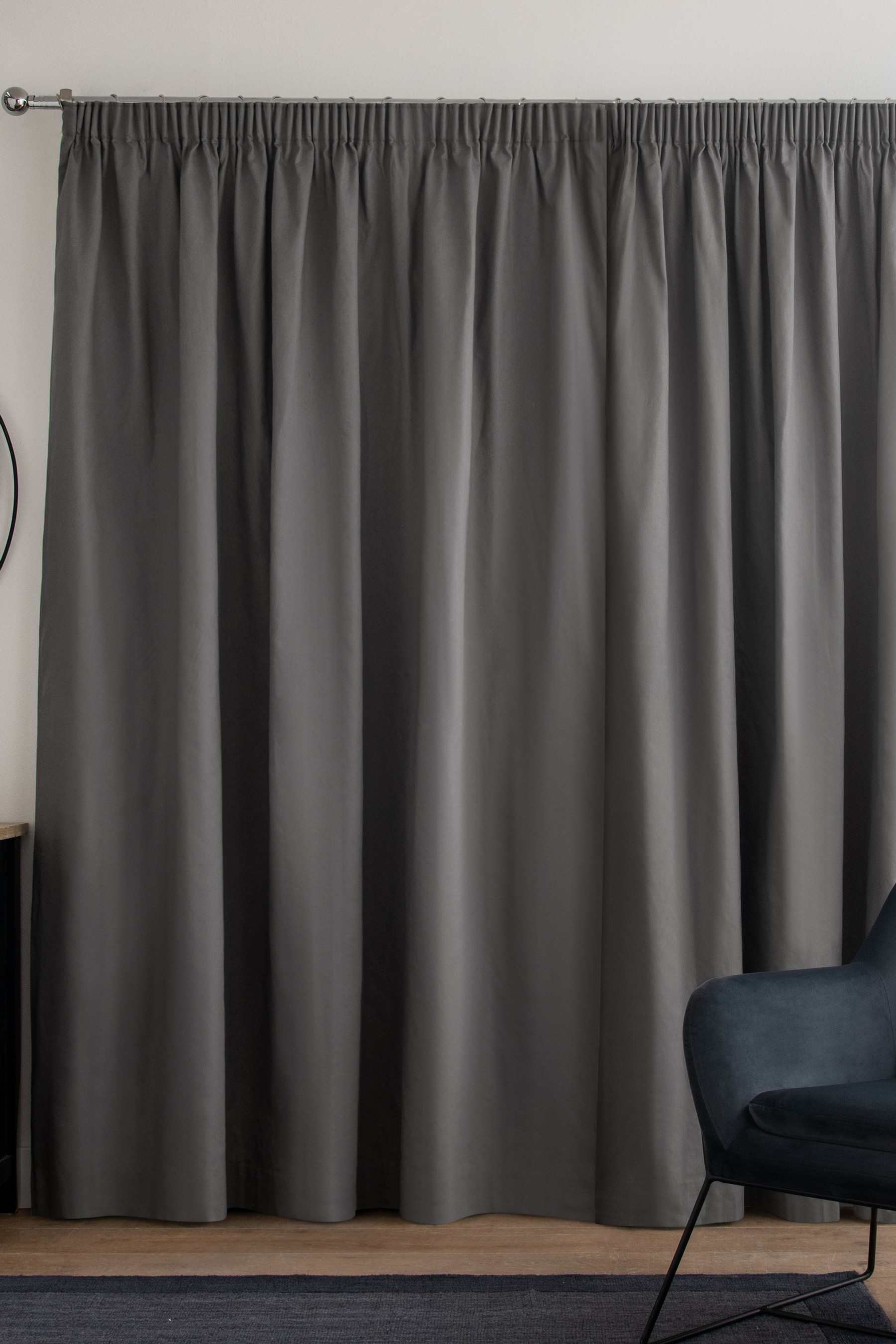 Cotton Curtains Pencil Pleat Blackout/Thermal