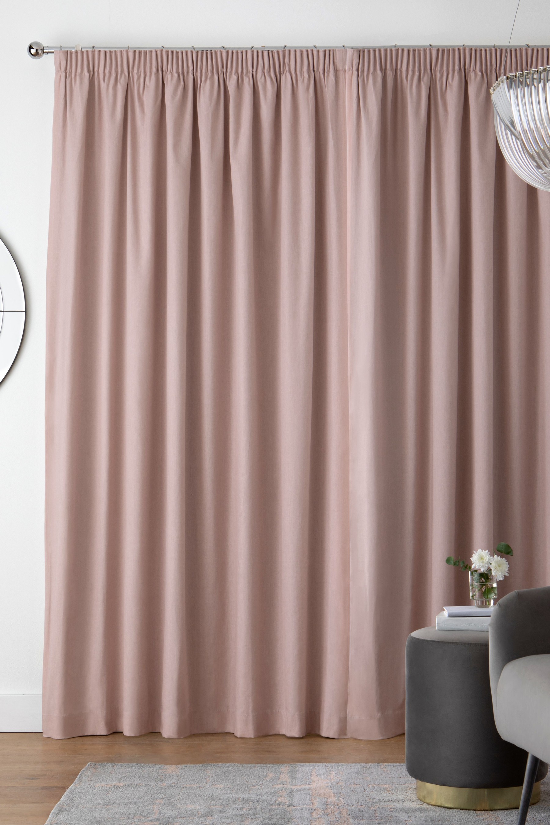 Cotton Curtains Pencil Pleat Blackout/Thermal