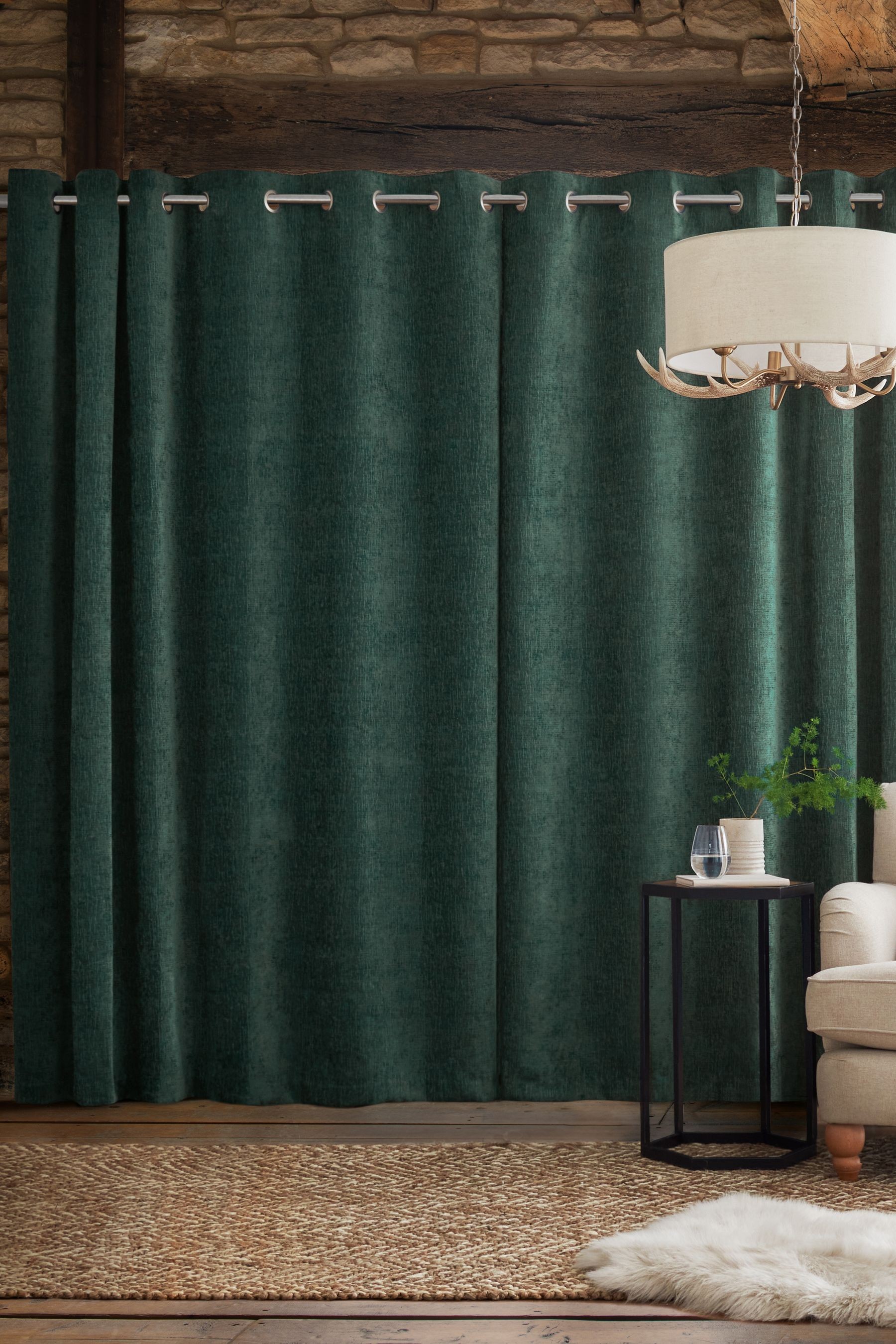 Heavyweight Chenille Curtains Eyelet Lined