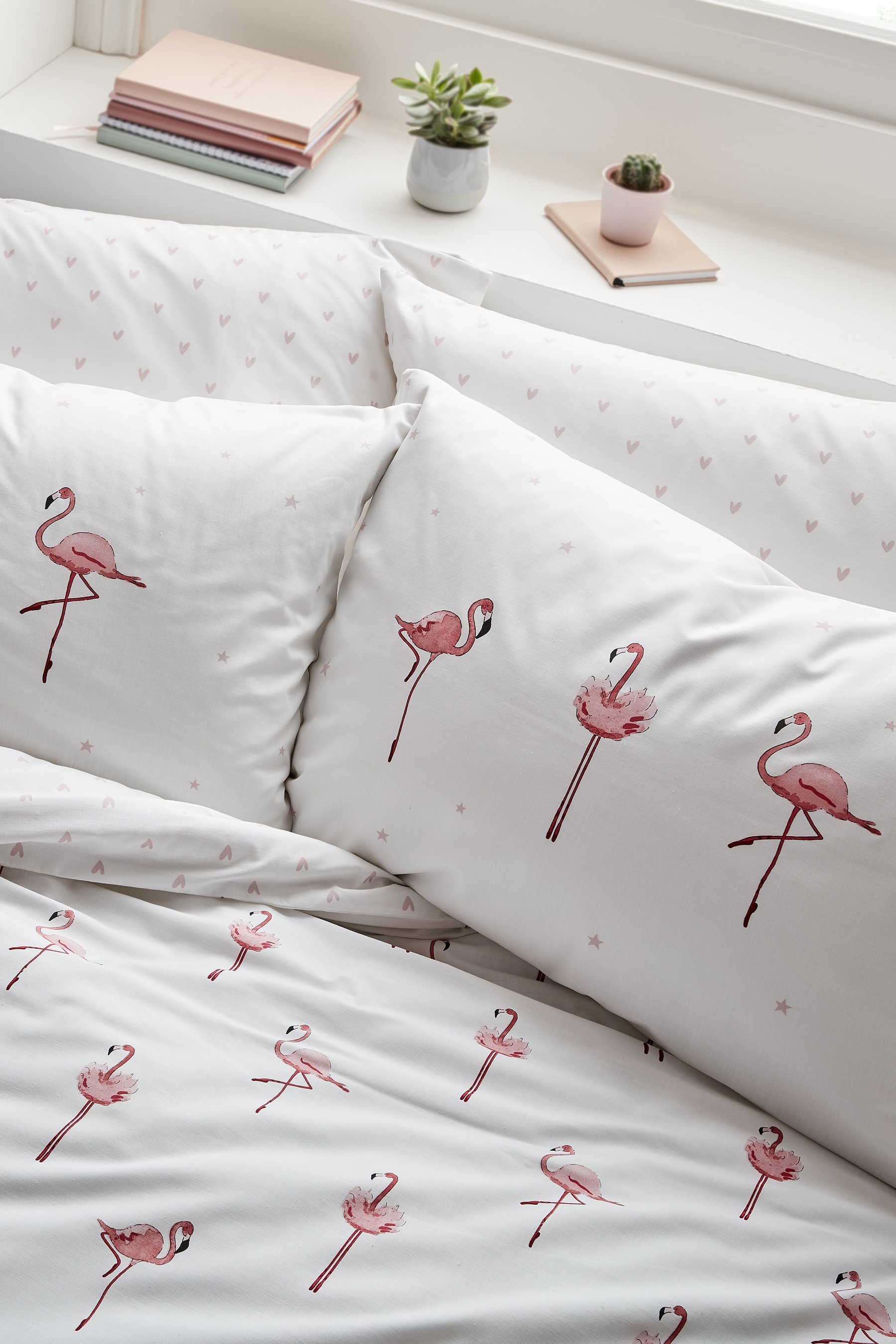 Sophie Allport Flamingos Duvet Cover and Pillowcase Set