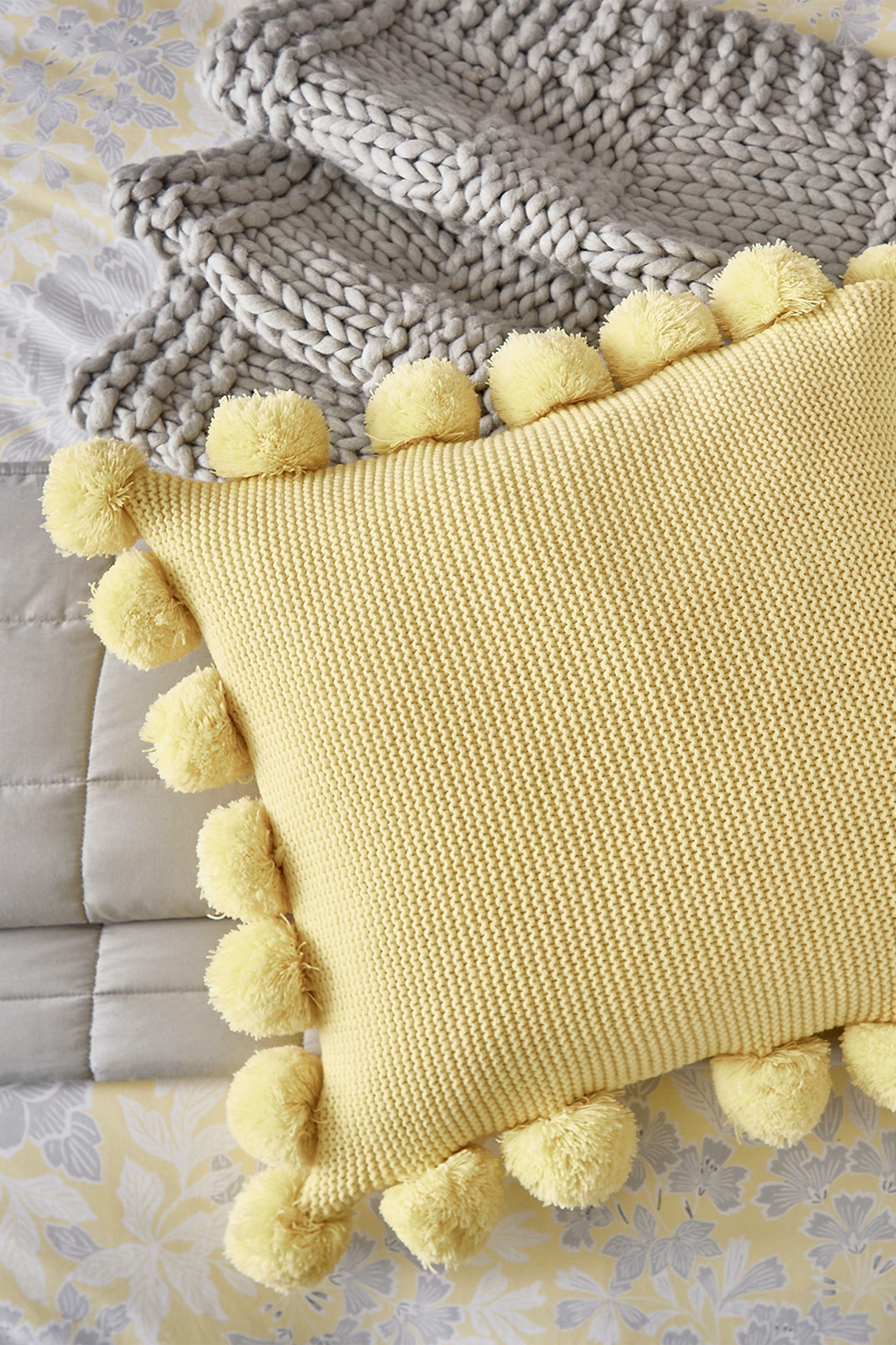 Katie Piper Knit Reset Pom Pom Cushion