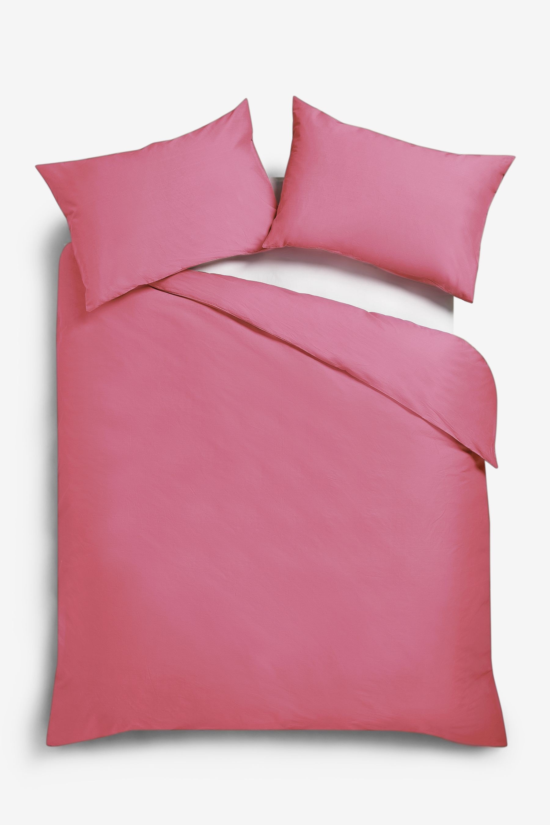 Cotton Rich Duvet Cover and Pillowcase Set Plain Percale